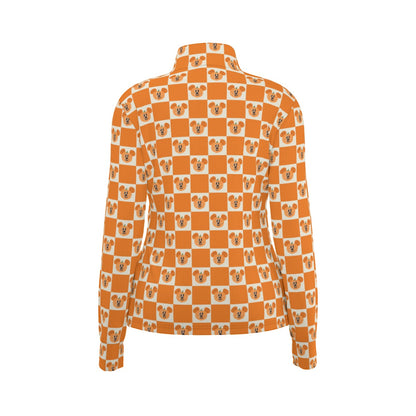 Preppy Pumpkin Women's Long Sleeve Thumbhole Jacket