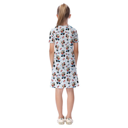 Checkered Cruising MM Kid's Short Sleeve Dress