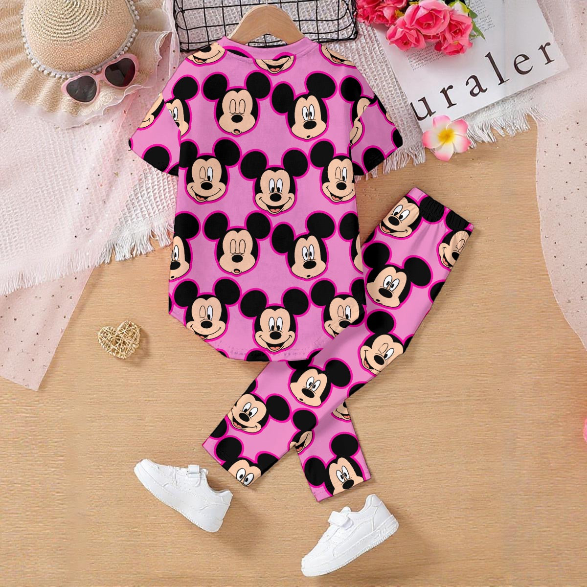 Pink MM Kids' Casual Top and Pants Set