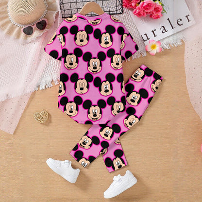 Pink MM Kids' Casual Top and Pants Set