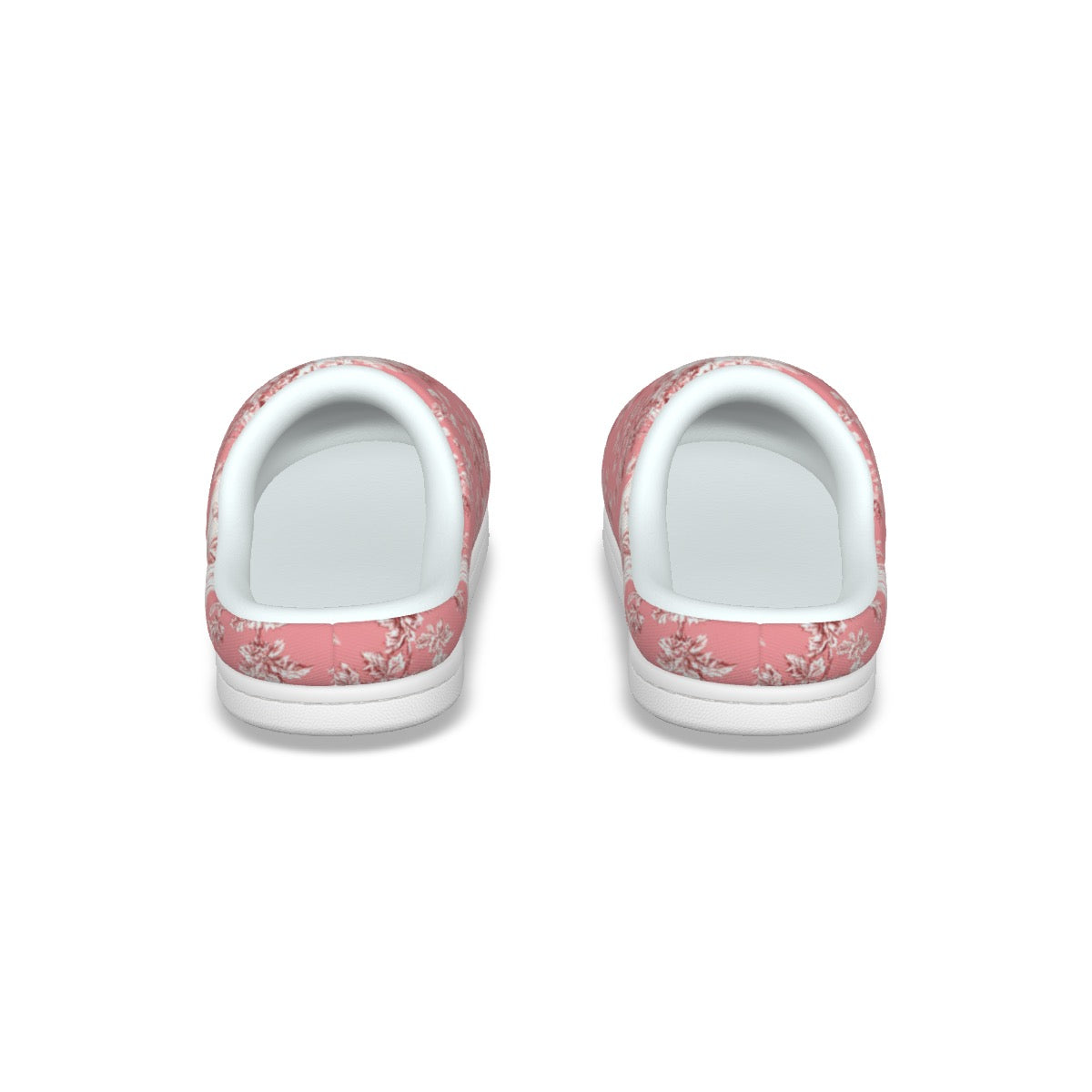 Pink Christmas Toile Women's Plush Slippers
