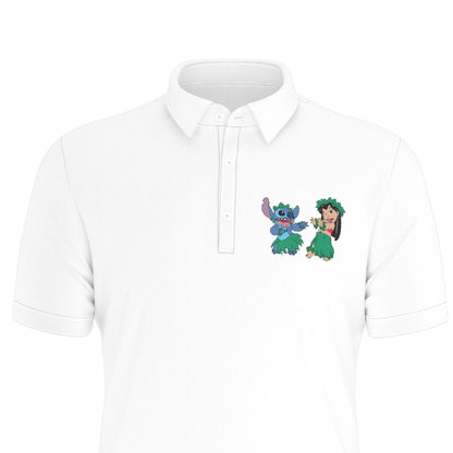 Alien & Friend Men's Stretch Collar Polo Shirt