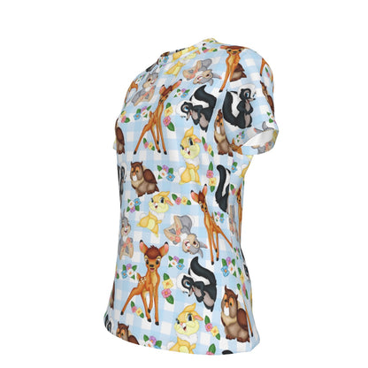 Forest Animals Women's Round T-Shirt|210GSM