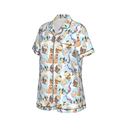 Up Women's Pajama Set With Short Sleeve