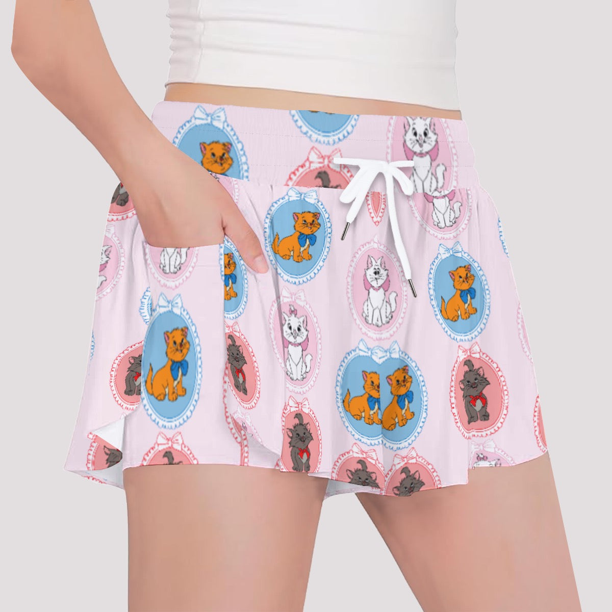 Cat Frames Girls' Sports Culottes