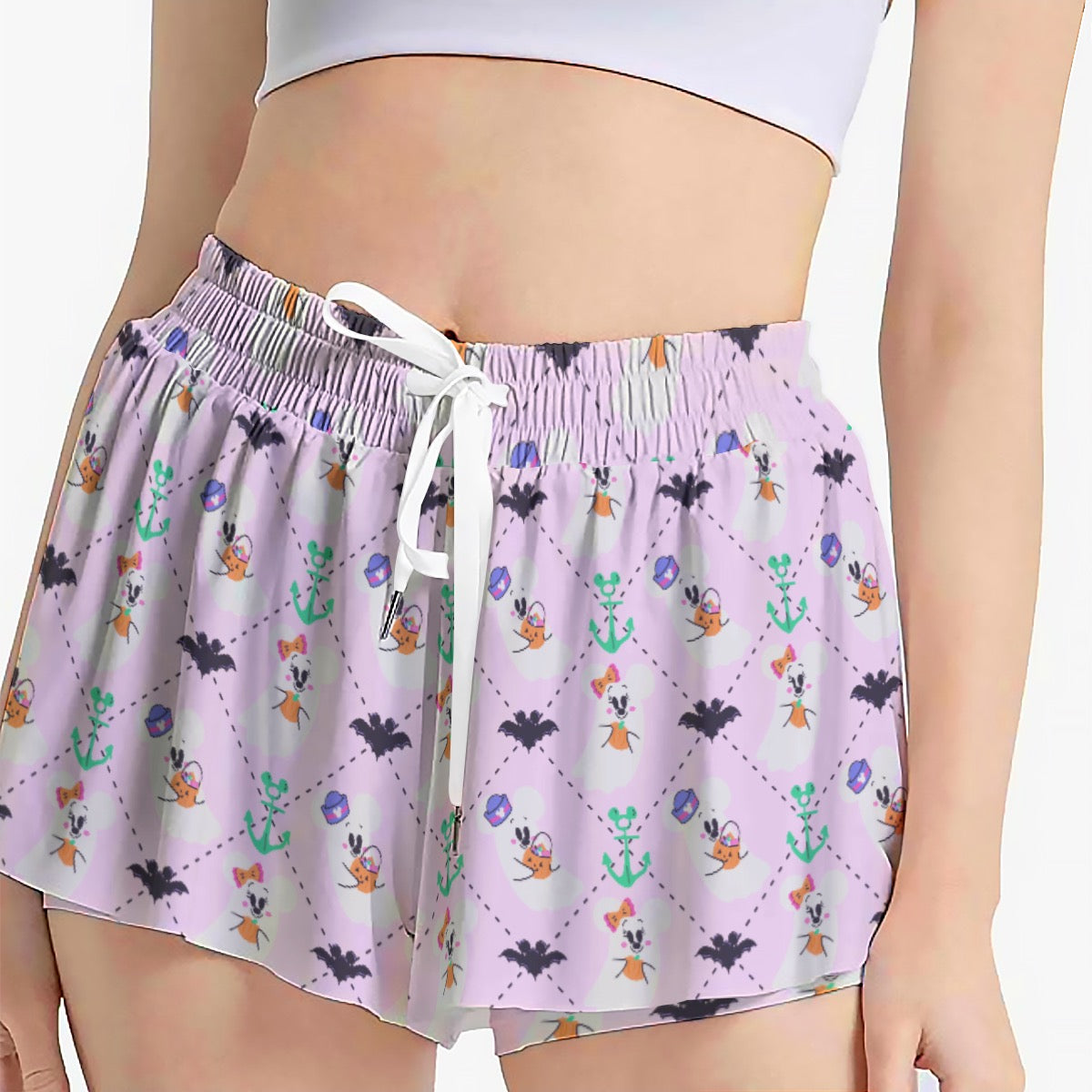 Ghost Ship Argyle [pink] Women's Sport Skorts With Pocket