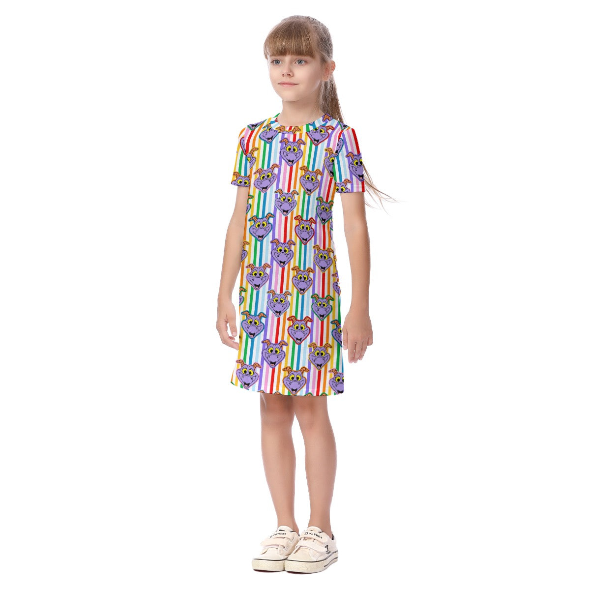 Striped Figgy Kid's Short Sleeve Dress