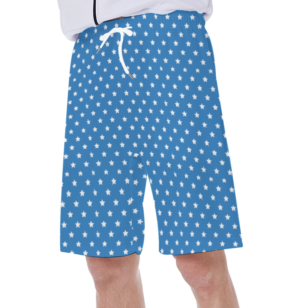 Patriotic Stars Men‘s Beach Shorts With Lining