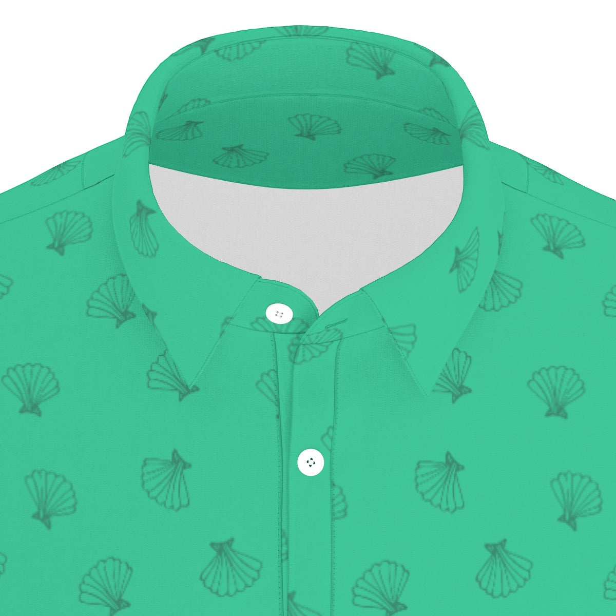 Ariel Bounding Tail Print Men's Stretch Collar Polo Shirt