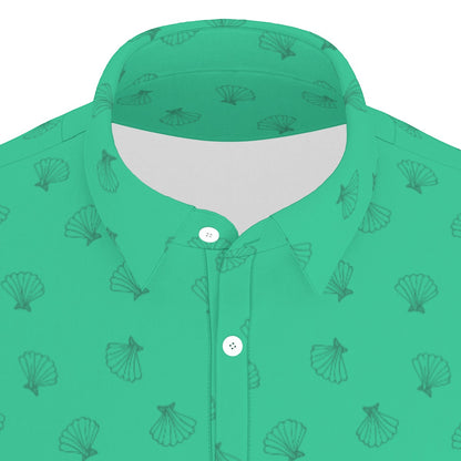 Ariel Bounding Tail Print Men's Stretch Collar Polo Shirt