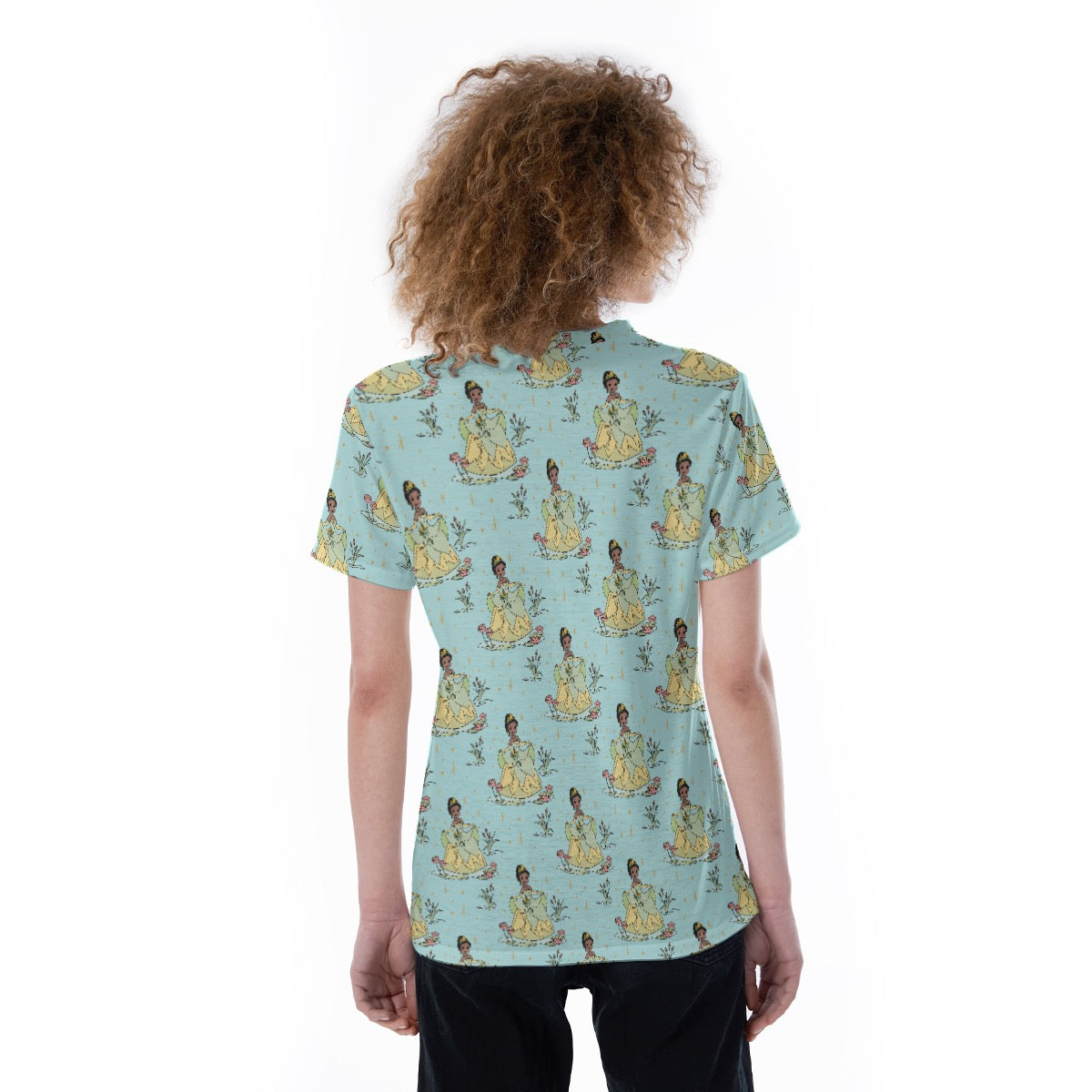 Tia [aqua] V-neck Women's T-shirt