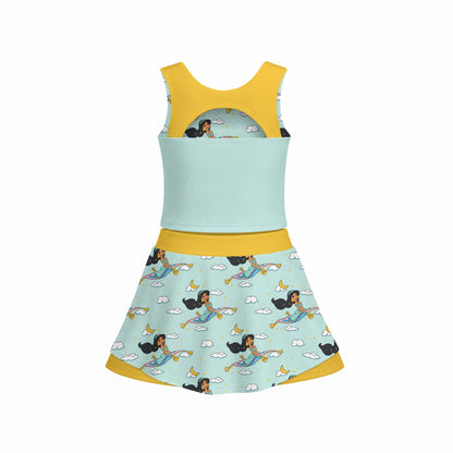 A Whole New World Girl's Sports Tank & Skort Set