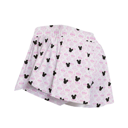 Pink Bow Women's Sport Skorts With Pocket