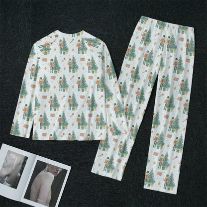 Christmas Tree Nutcracker Women's Raglan Sleeve Pajamas
