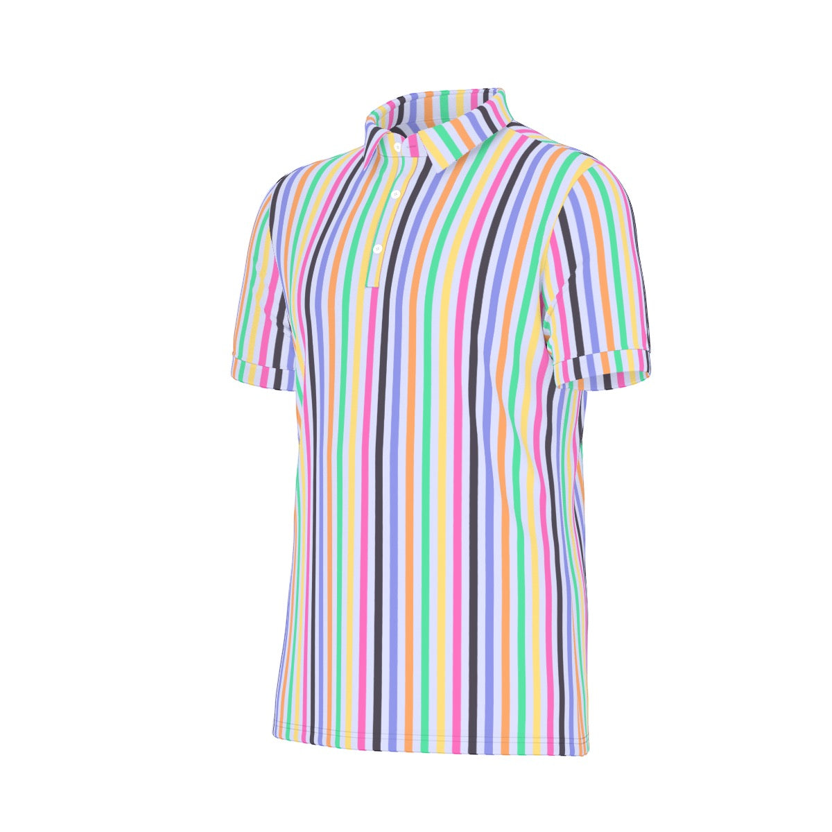Ghost Ship Stripe Men's Stretch Collar Polo Shirt