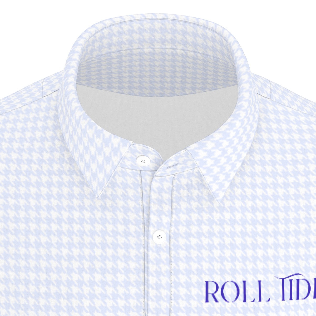 Blue Herringbone Roll Tide Men's Stretch Collar Polo Shirt