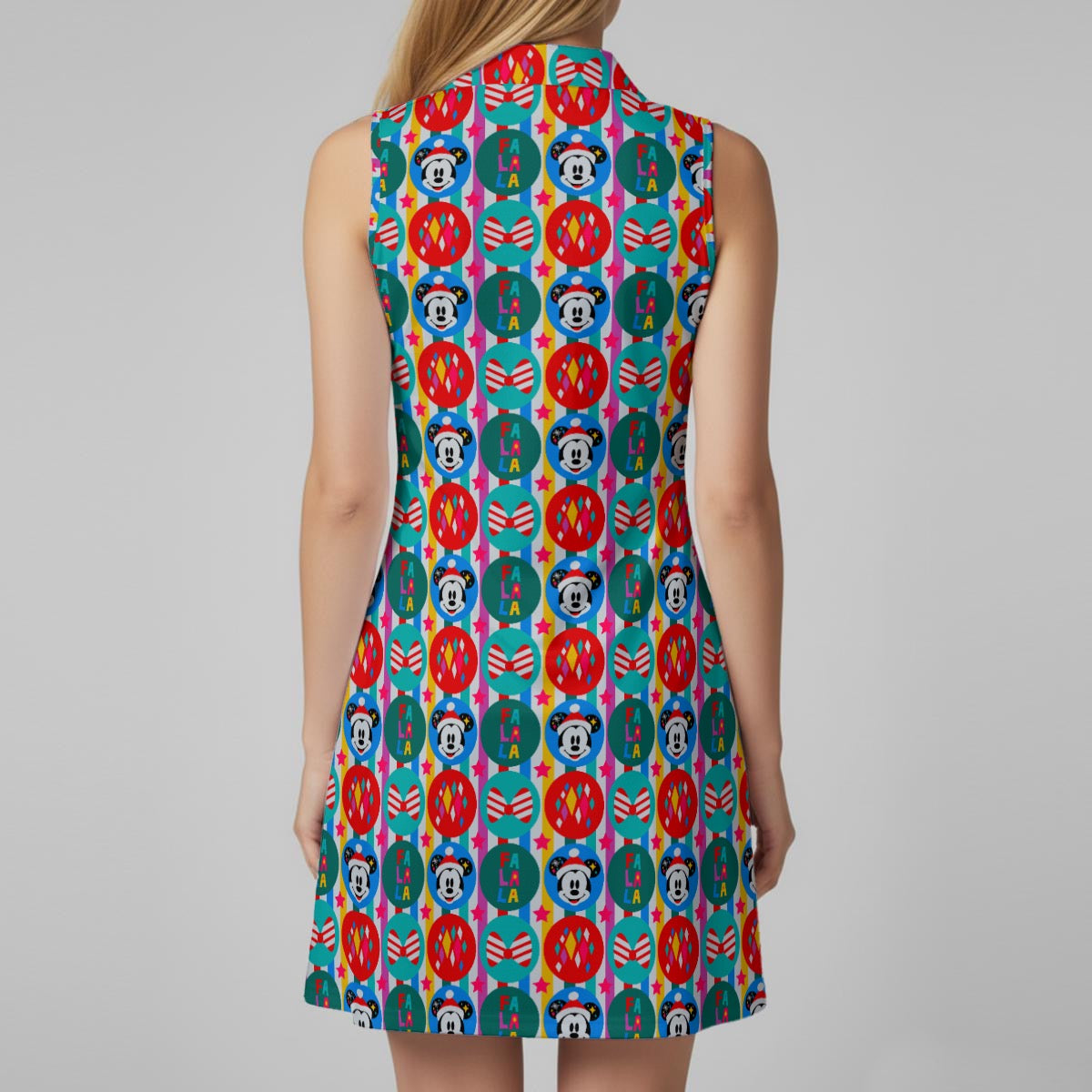 Retro Christmas Stripe Women’s Sports Dress Set