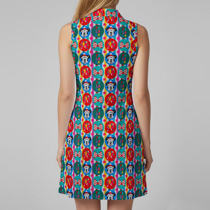 Retro Christmas Stripe Women’s Sports Dress Set