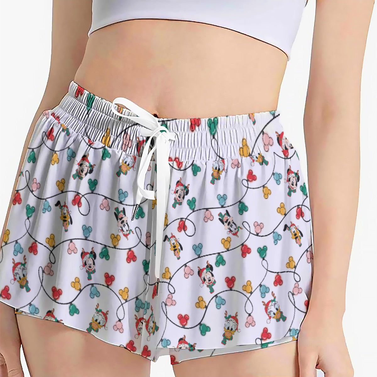 MM Christmas Lights & Friends Women's Sport Skorts With Pocket