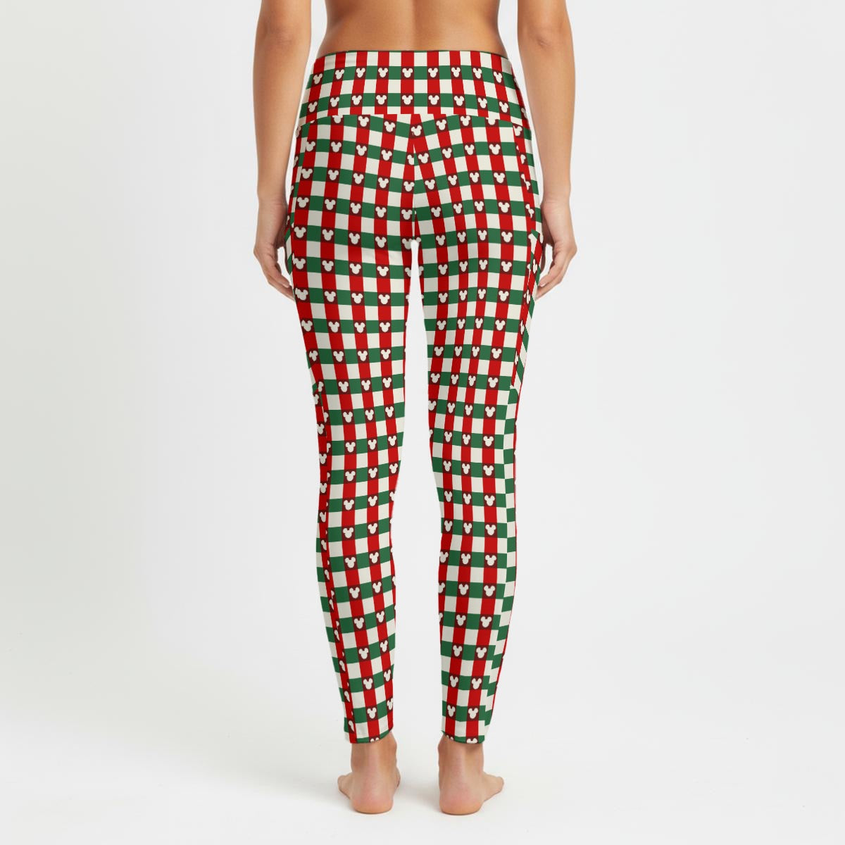 MM Christmas Plaid Women's High Waist Leggings With Side Pocket