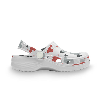 Red & Gray Children's Hole Shoes