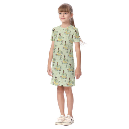 Tia [smaller print] Kid's Short Sleeve Dress