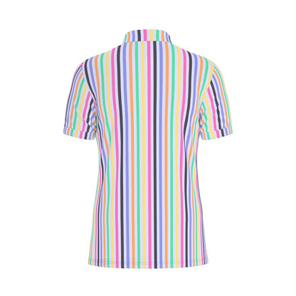 Ghost Ship Stripe Men's Stretch Collar Polo Shirt