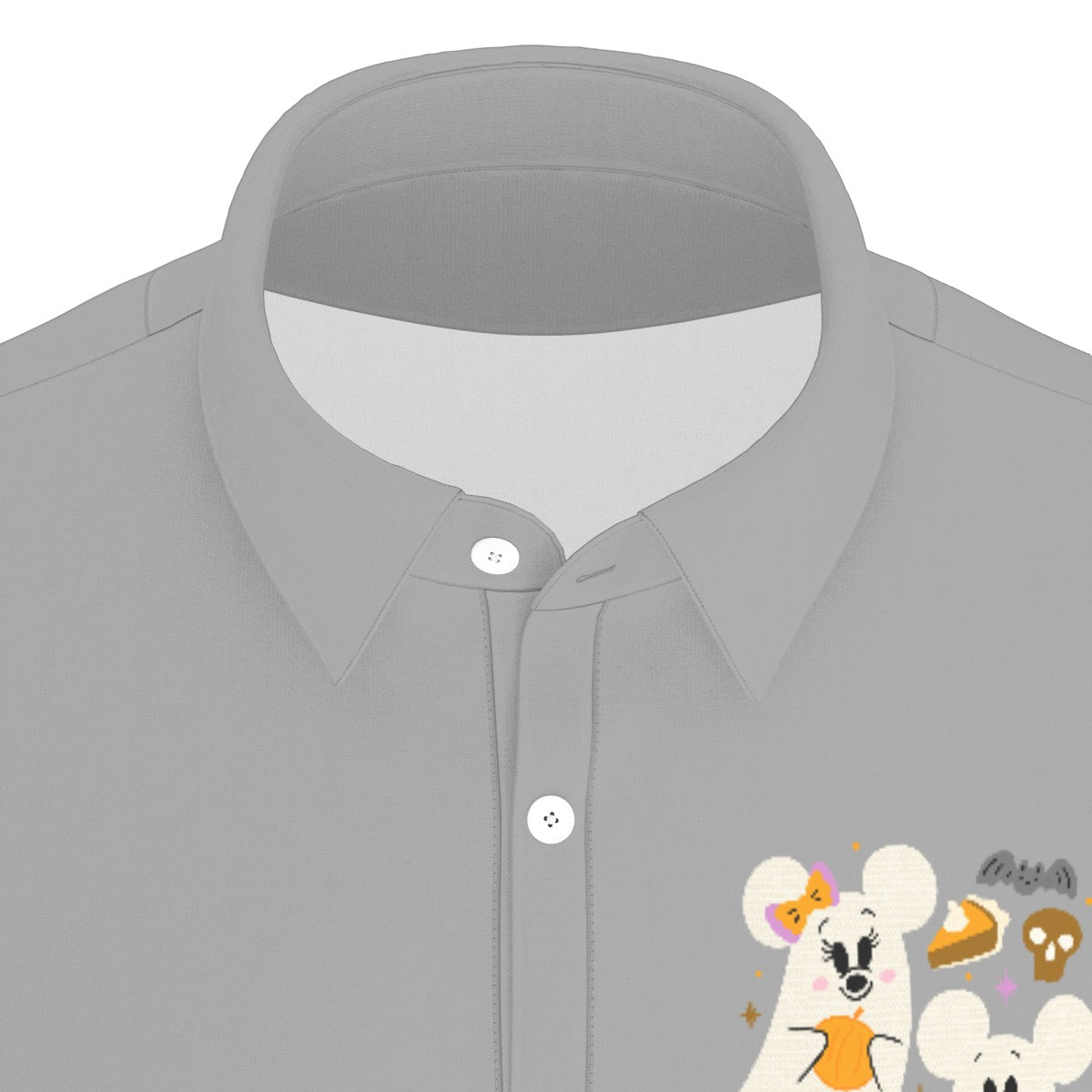 Friendly Ghosts Panel Men's Stretch Collar Polo Shirt