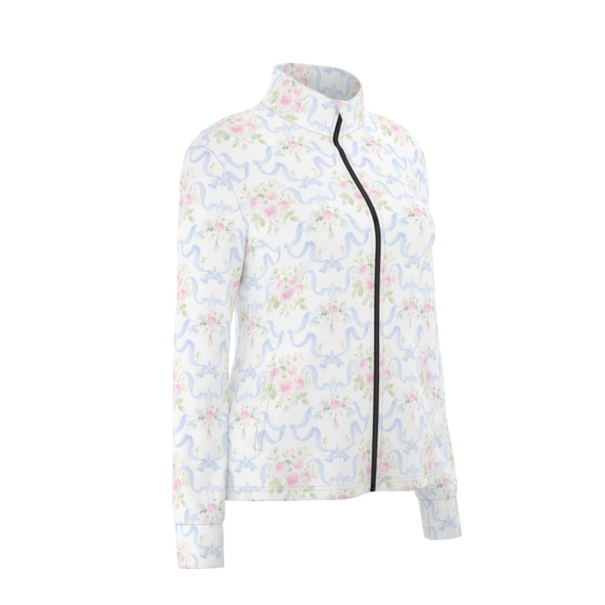 Grandmillenial Ribbon Women's Long Sleeve Thumbhole Jacket