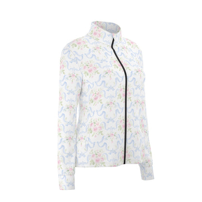 Grandmillenial Ribbon Women's Long Sleeve Thumbhole Jacket