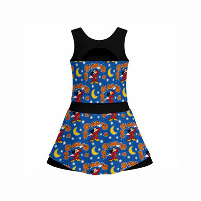 Pumpkin Sorcerer Women's Sports Tank & Skort Set
