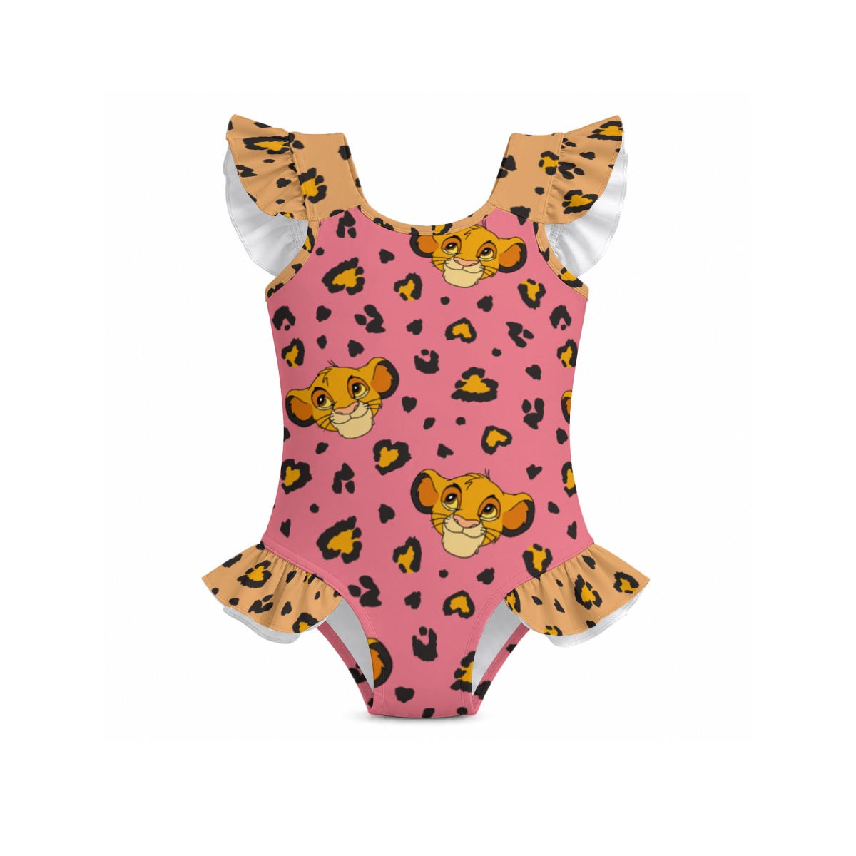 Roar Girls' Ruffle Sleeve Swimsuit With Bow