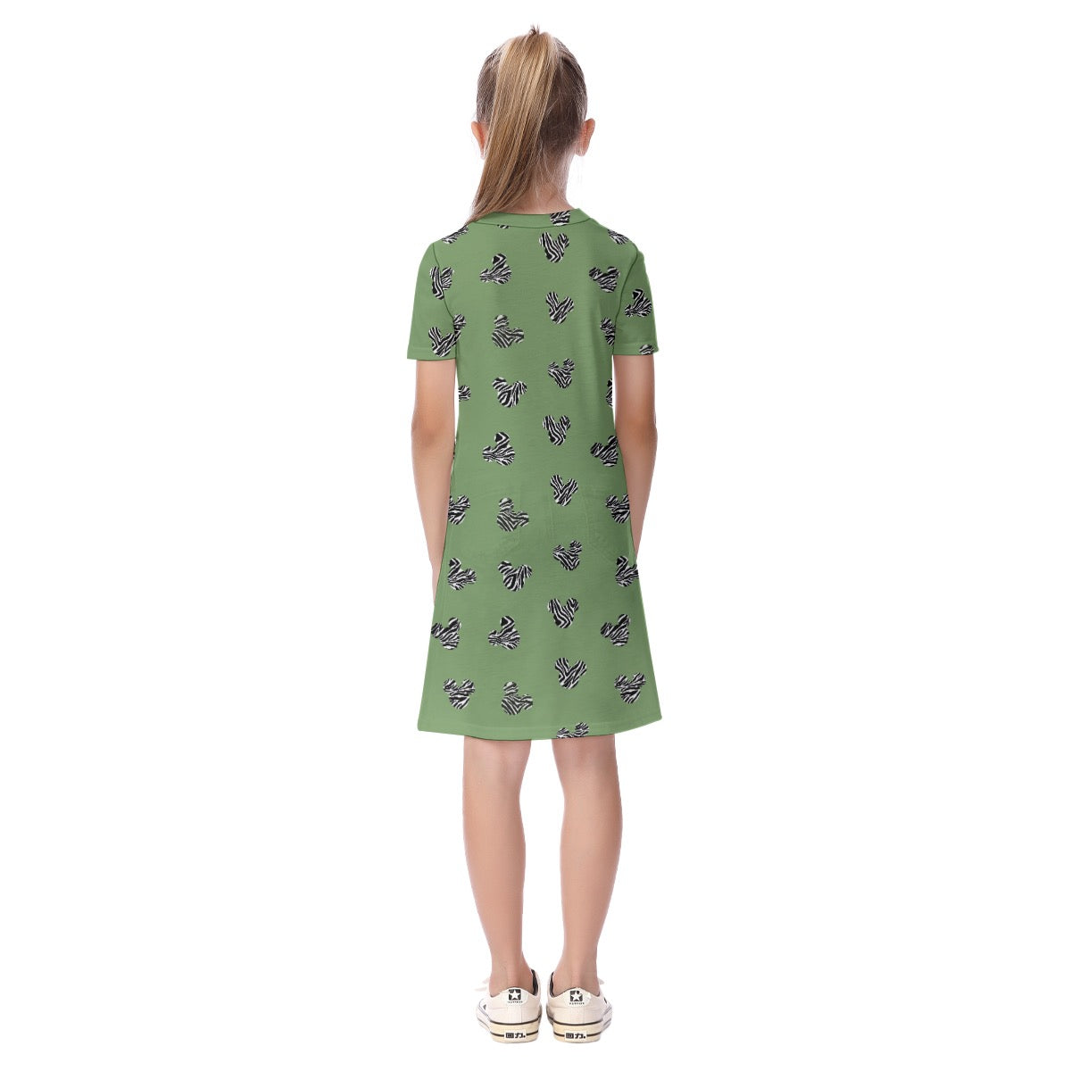 Green Zebra MM Kid's Short Sleeve Dress
