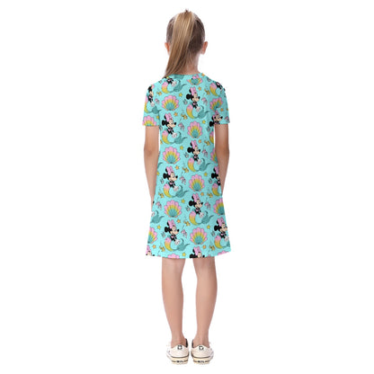 Merminnie Kid's Short Sleeve Dress