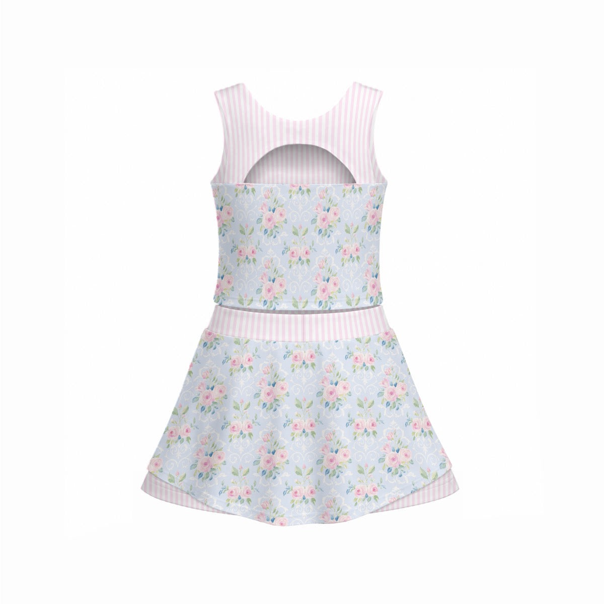 Rose Women's Sports Tank & Skort Set