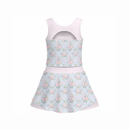 Rose Women's Sports Tank & Skort Set