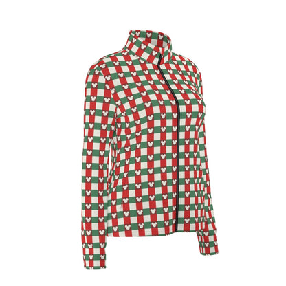 MM Christmas Plaid Women's Long Sleeve Thumbhole Jacket