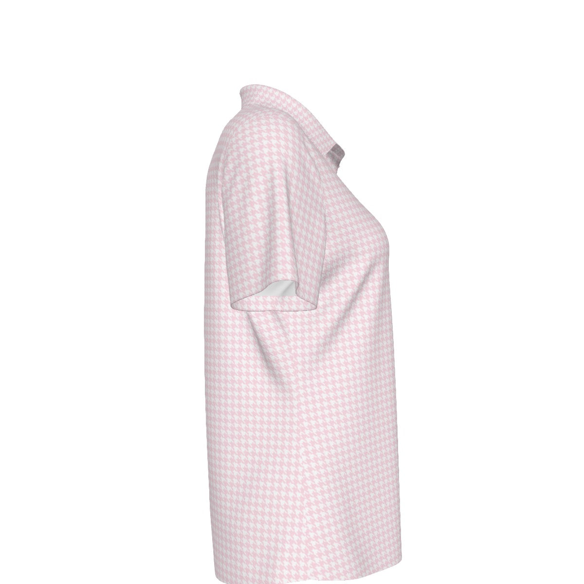 Pink Herringbone Bama Women's Sports Polo Shirt