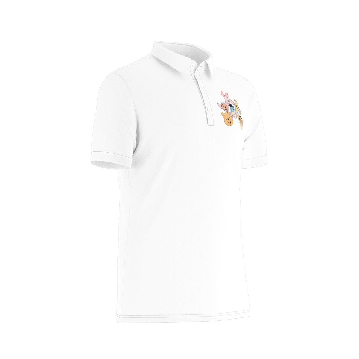 Winnie & Friends Men's Stretch Collar Polo Shirt