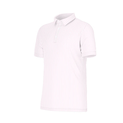 Rose Stripe Men's Stretch Collar Polo Shirt