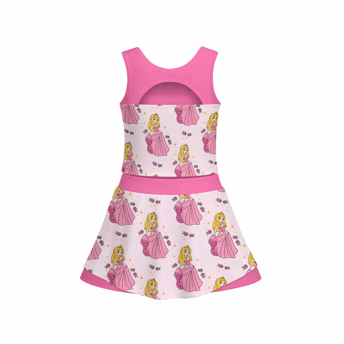 The Sleeping Princess Girl's Sleeveless Sports Tank & Skort Set