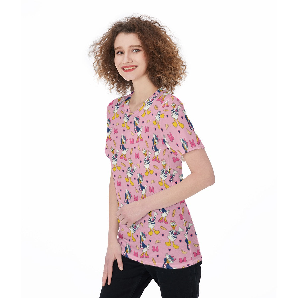 Parisian Ducks Women's O-Neck T-Shirt|180 GSM Jersey