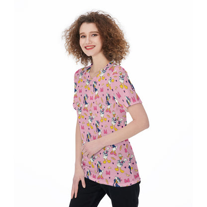 Parisian Ducks Women's O-Neck T-Shirt|180 GSM Jersey