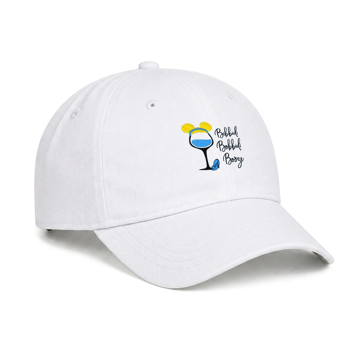 Bibbidi Bobbidi Booze Embroidered Soft-Crown Flat Cap