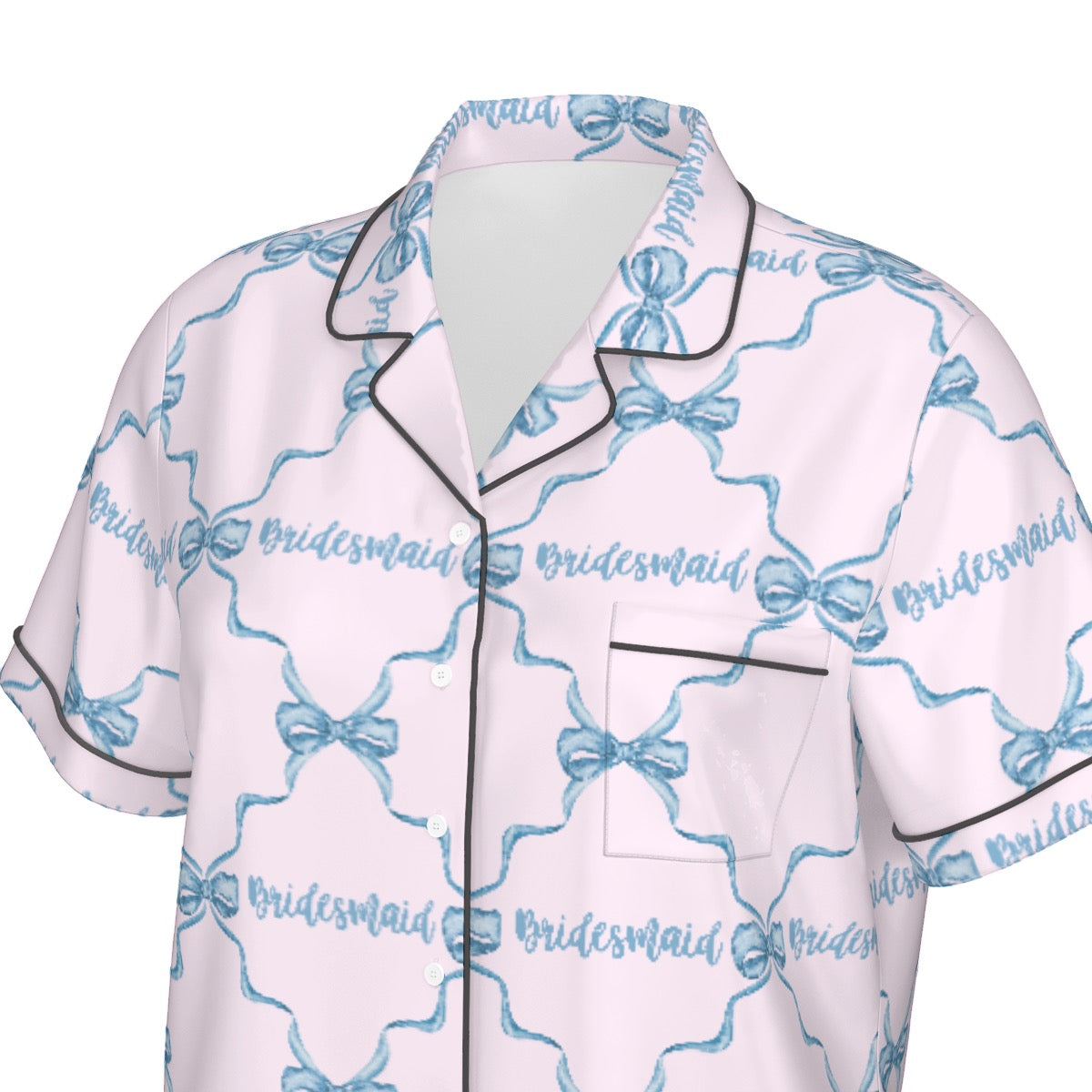 Bridesmaid Women's Pajama Set With Short Sleeve