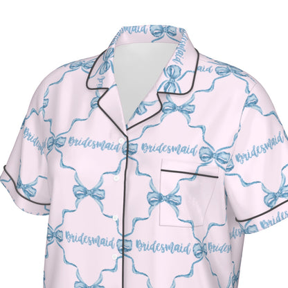 Bridesmaid Women's Pajama Set With Short Sleeve