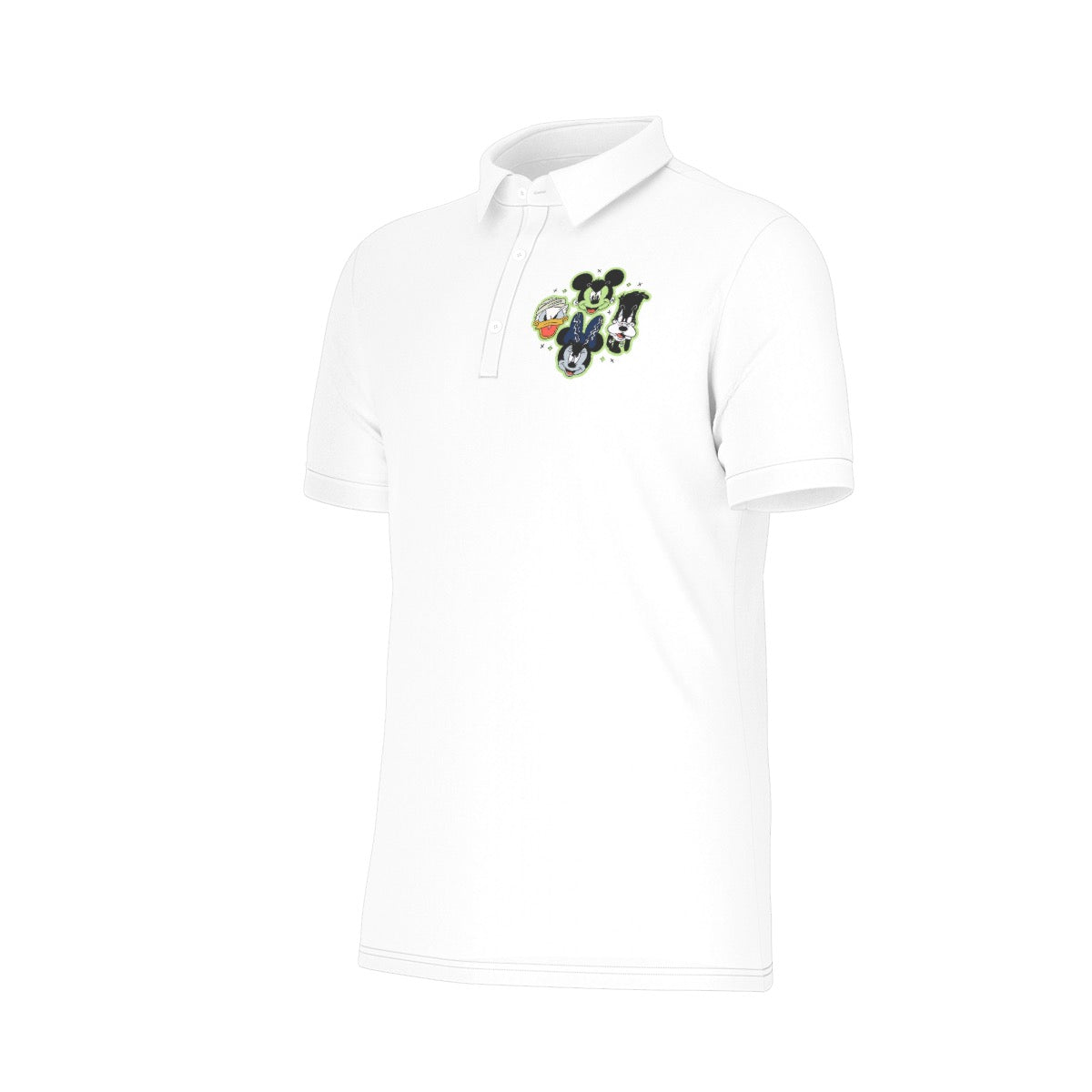 Not So Scary Monsters Panel Men's Stretch Collar Polo Shirt