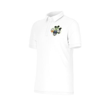 Not So Scary Monsters Panel Men's Stretch Collar Polo Shirt
