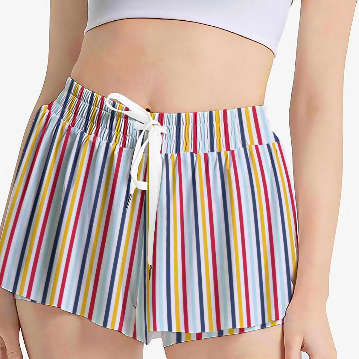 DCL Stripe Women's Sport Skorts With Pocket