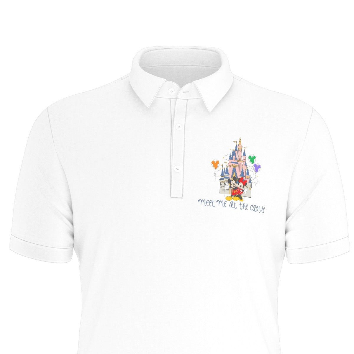 Meet Me at the Castle Men's Stretch Collar Polo Shirt
